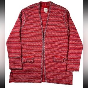 Nic & Zoe Heat Clash Cardigan XL Womens Long Knit Jacket Braided Sweater Knit